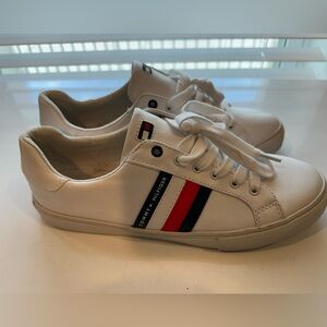 Tommy Hilfiger women White and Red Sneakers